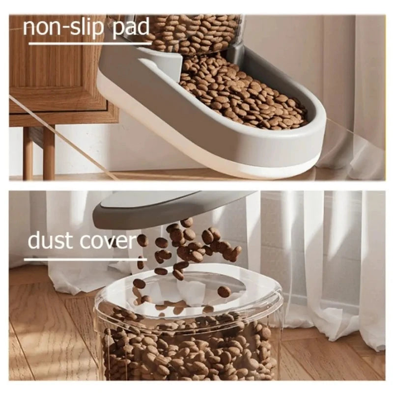 Portable Automatic Pet Feeder & Water Dispenser, Safe Plastic, Large Capacity for Cat/Dog Food, Best - Selling Pet Supply