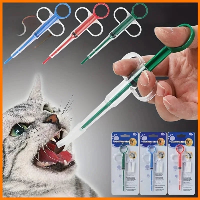 Pet Medicine Dispenser Cat Tablet Syringe Feeder Soft Tip Multi-Purpose Feeder Cat Pill Shooter Pet Pill Applicator Pet Supplies