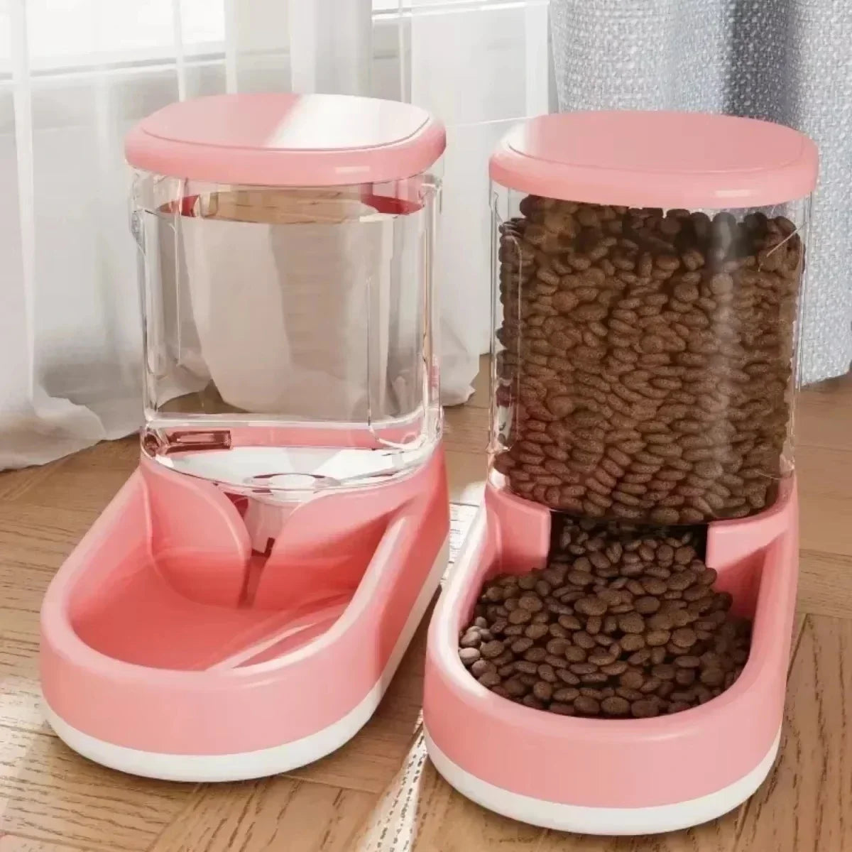 Portable Automatic Pet Feeder & Water Dispenser, Safe Plastic, Large Capacity for Cat/Dog Food, Best - Selling Pet Supply