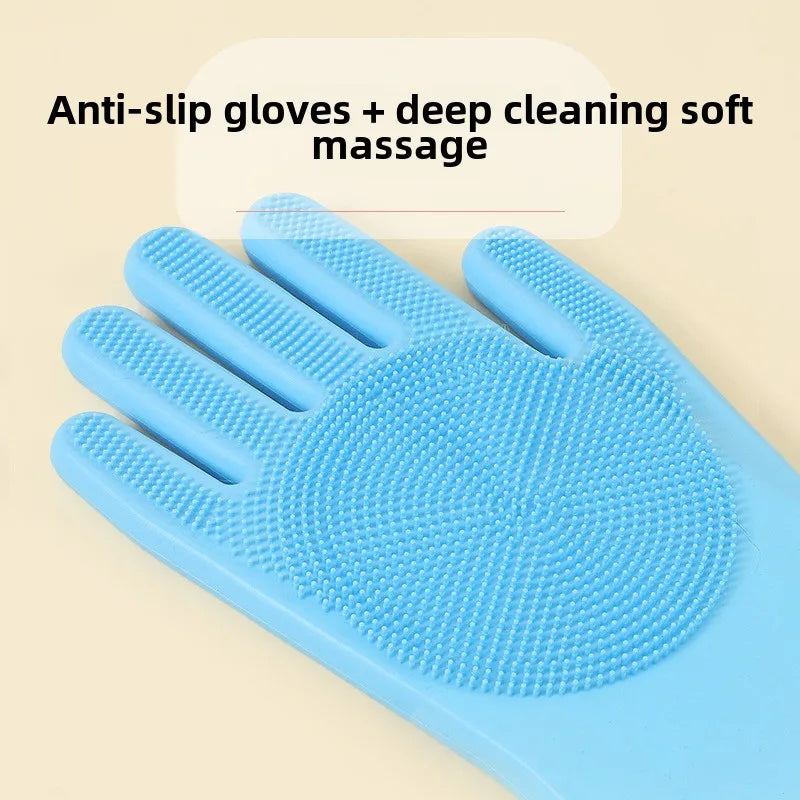 Pet Bath Gloves Bath Scrub Brush Thickened Bite Proof Pet Cat Dog Products Supplies Grooming Glove Cleaning Beauty Accessories