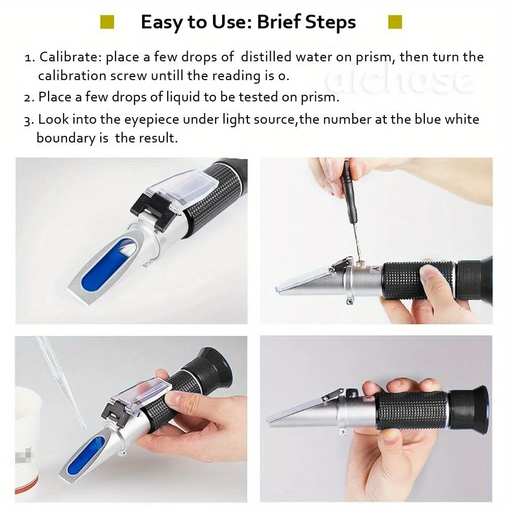 Pet Health Refractometer - Animal Clinical Tool for Urine SG & Serum Protein Levels, Ideal for Dogs, Cats & Large Animals