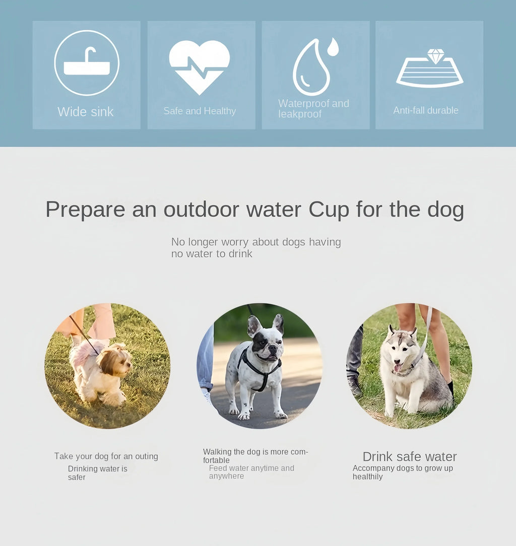 Portable Pet Water Bottle Food Grade Material Dog Cat Travel Cup with Food Dispenser Leakproof Puppy Small Pets